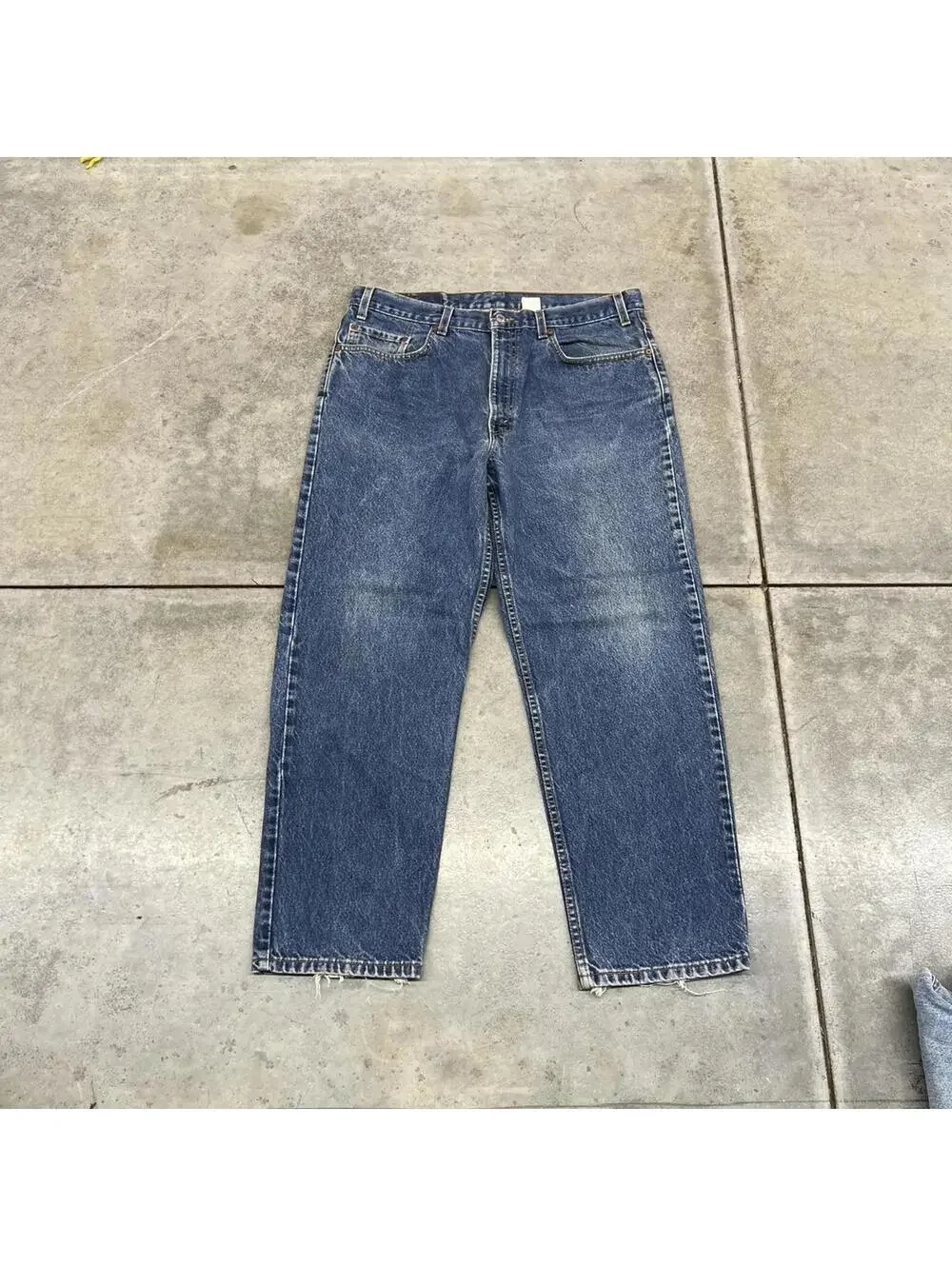 vintage levis 550 faded blue relaxed baggy fit made in usa jeans size 38 x 30